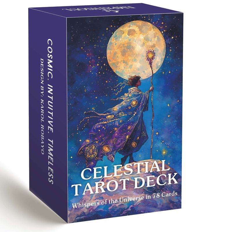 Celestial Tarot Deck Tarot Tarot 12X7CM Tiếng Anh Cà Rốt Hoạt Hình Thẻ Vẽ Tay Trò Chơi