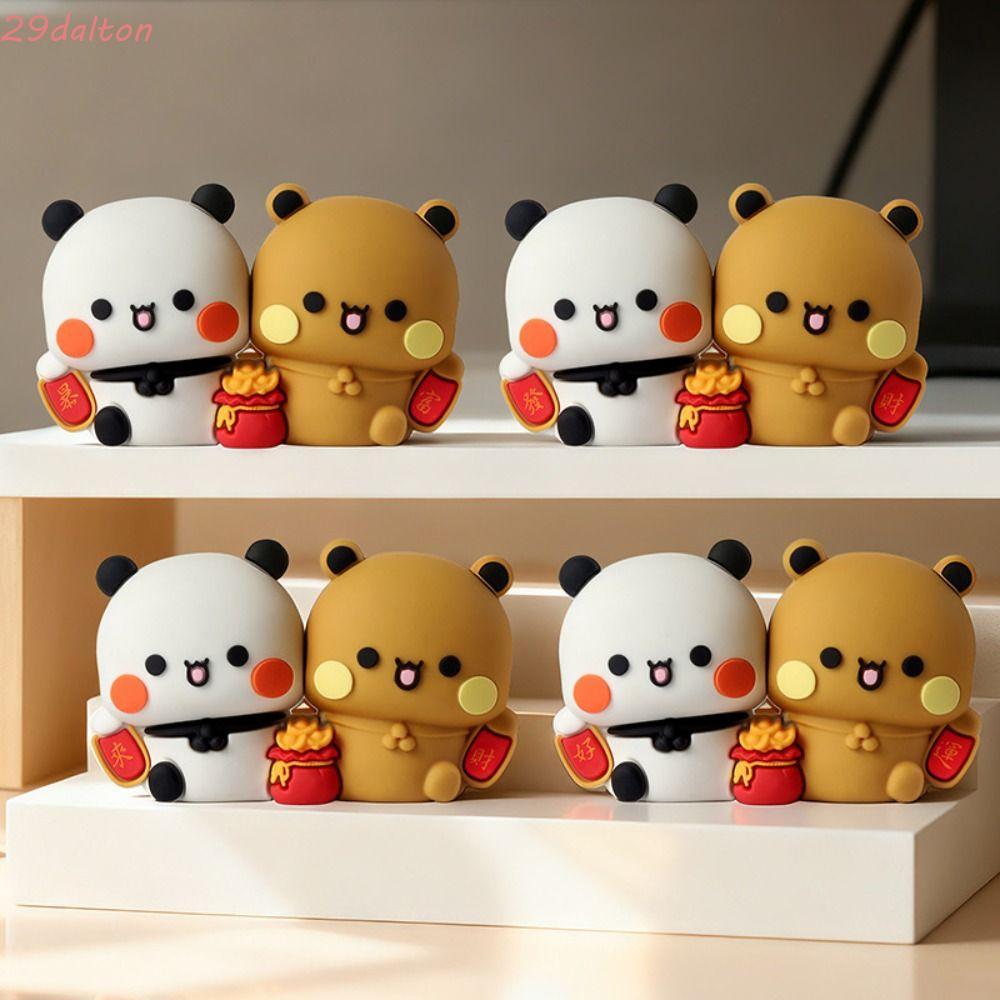 DALTON 1 cặp Bubu Dudu Gấu Trúc Gấu Trúc Hình, Gấu Trúc Bubu Dudu Hình Búp Bê, Truyện Tranh Mini Sưu