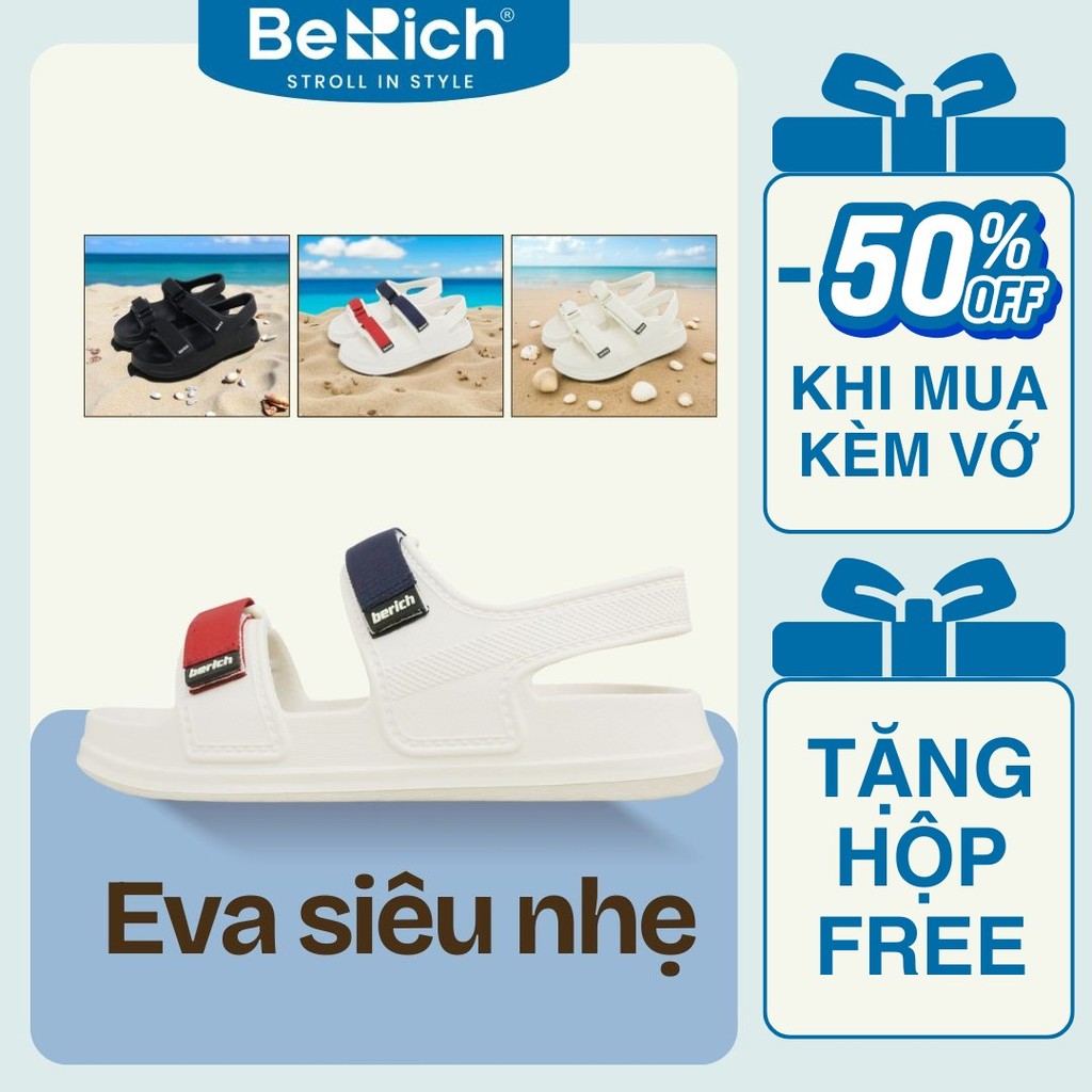 Sandal nữ BeRich IP03 – chất liệu EVA, dễ vệ sinh (Form lùi 1 size)