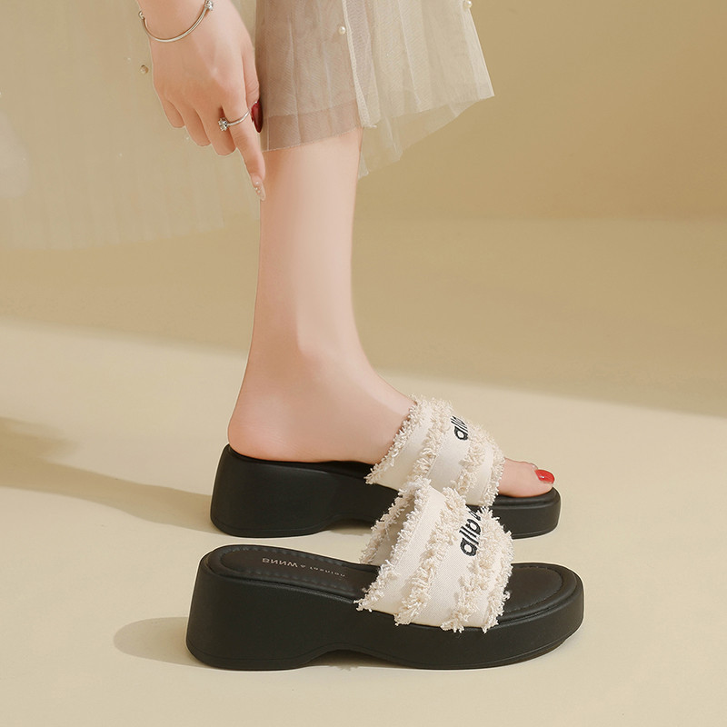 Giày Nữ Yongge 681-6 Giày Sandal Đế Dày La Mã Thời Trang Cao Cấp Mùa Hè