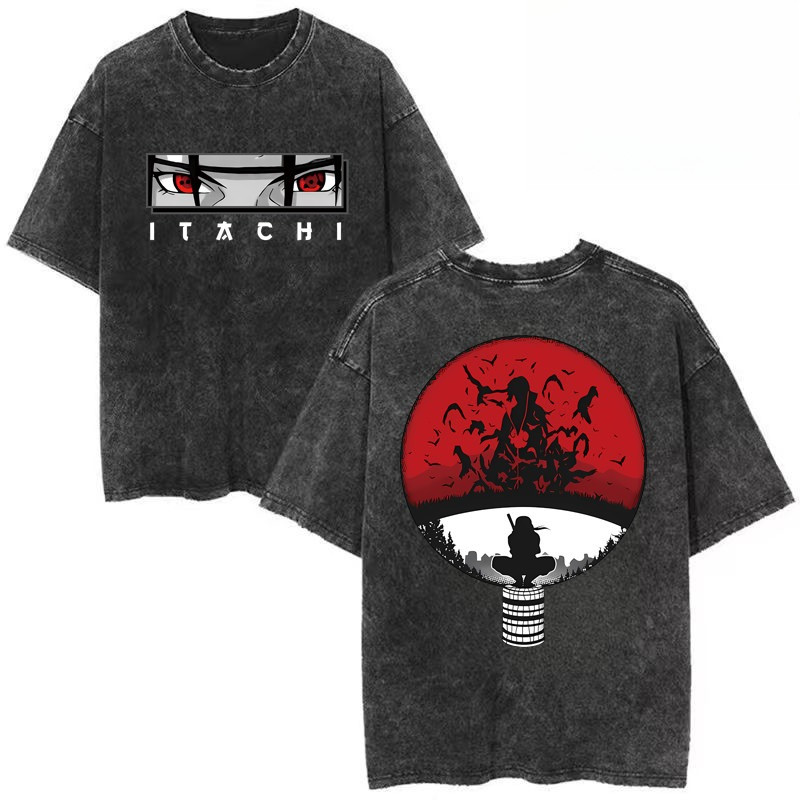 COD (Giao hàng trong 24 giờ)WooRight Áo thun Naruto, áo thun anime Akatsuki, áo thun nam phong cách 