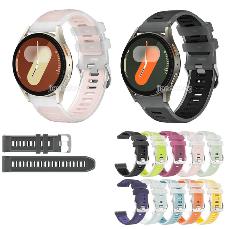 Dây đeo silicon thạch mờ cho Samsung Galaxy Watch 7 6 5 4 44mm 42mm FE Active 2 40mm 44mm Watch 6 Wa