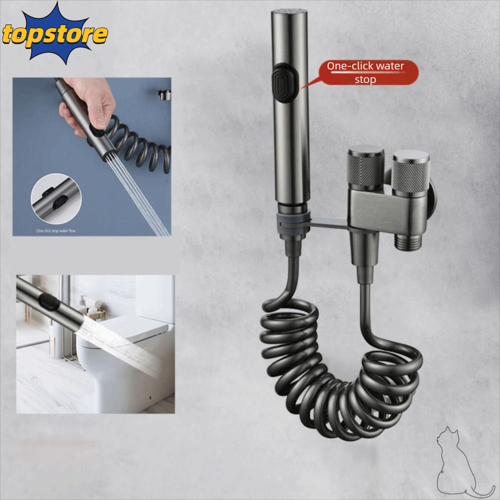 TOPSTORED Vệ Sinh Bidet Sprayer, Double Outlet Chất Liệu Thép Không Gỉ Máy Phun Bidet Cầm Tay, Xịt Á