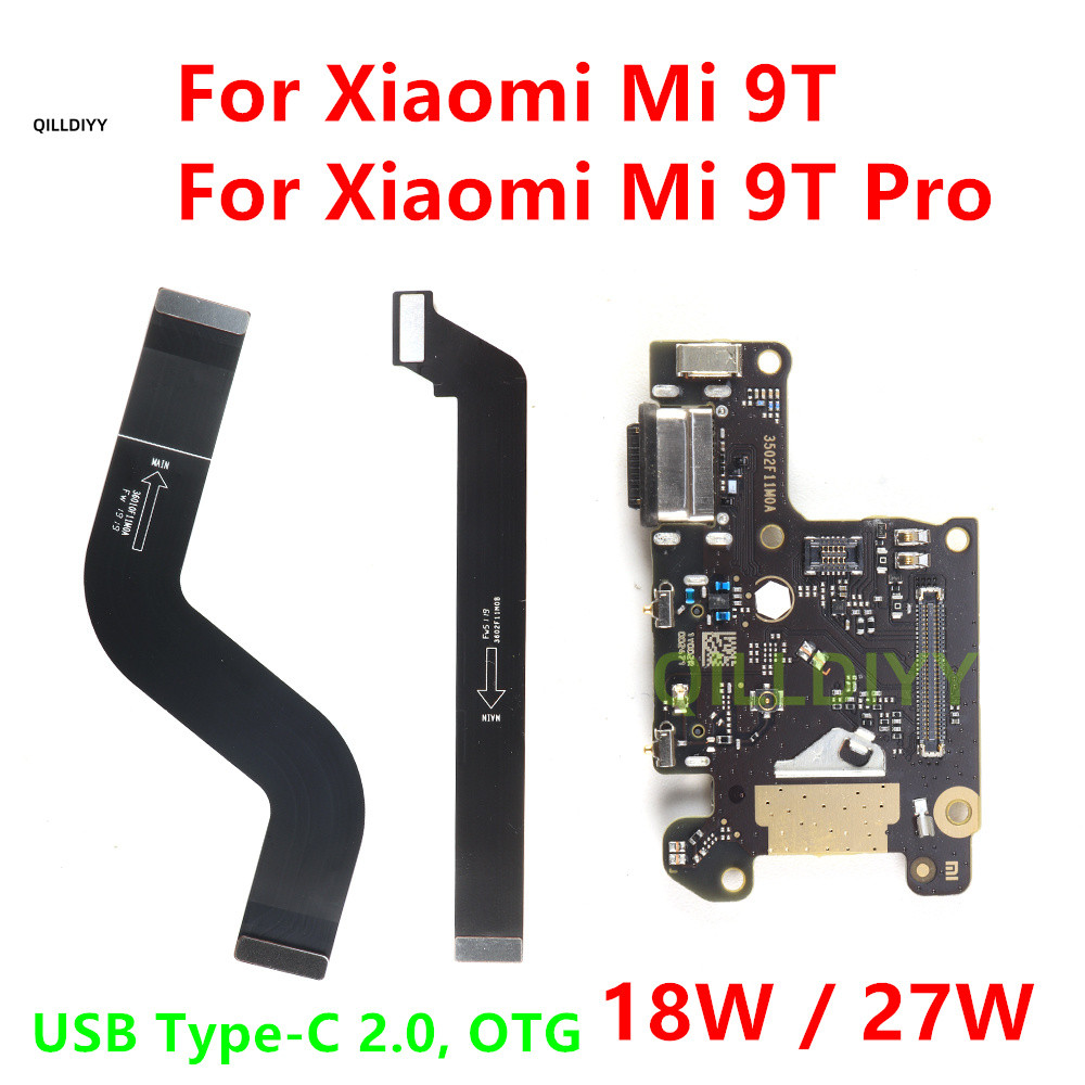 27W Cổng Sạc USB Ban Cho Xiaomi Mi 9T Pro Sạc Nhanh Bo Mạch Chủ Kết Nối LCD SUB Cáp Mềm M1903F11G M1