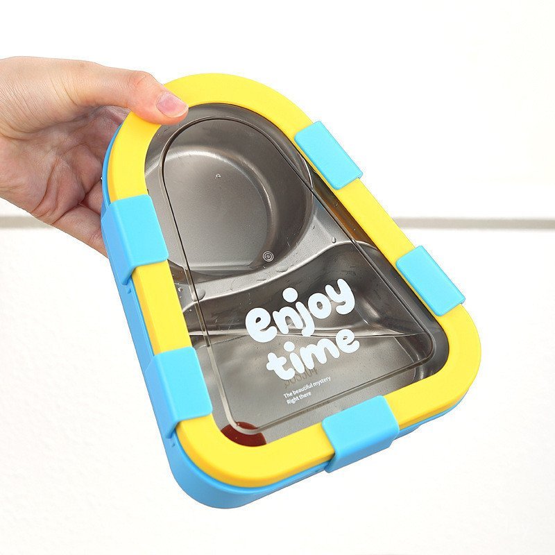 [Ready Stock ]304 stainless steel lunch box, office worker lunch box, student portable partitioned i