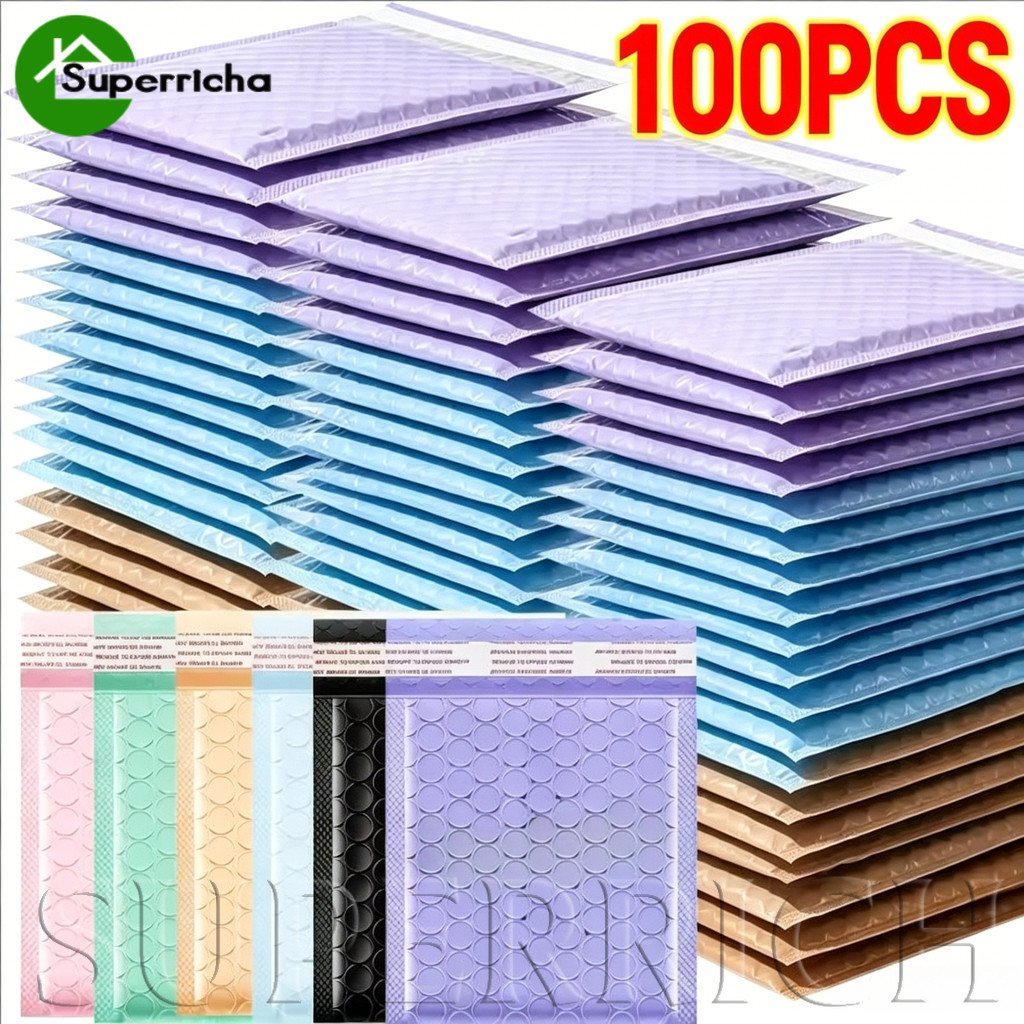 [H & L] 20 / 50 / 100 CÁI - Blue Poly Bubble Mailers Phong bì có đệm tự niêm phong Phong bì có đệm T