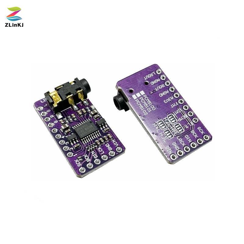 Giao diện ZLinKJ PCM5102A Bộ giải mã DAC I2S GY-PCM5102 Mô-đun máy nghe nhạc I2S cho Raspberry Pi PH
