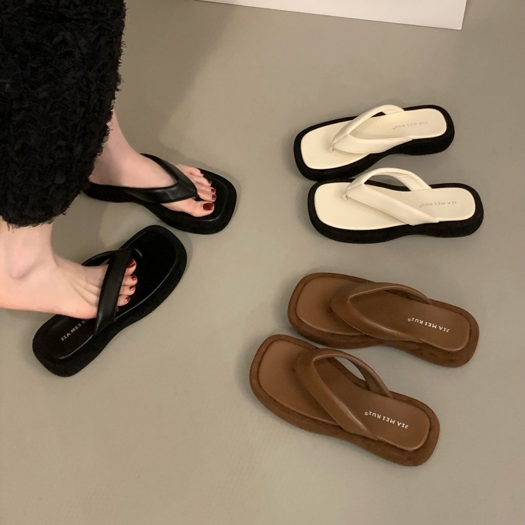 【Lamode】Giày Nữ Thời Trang Đế Dày Flip-Flops Giày Nữ Mặc Ngoài Mùa Hè 2026 Kỳ Nghỉ Giải Trí Với Váy 