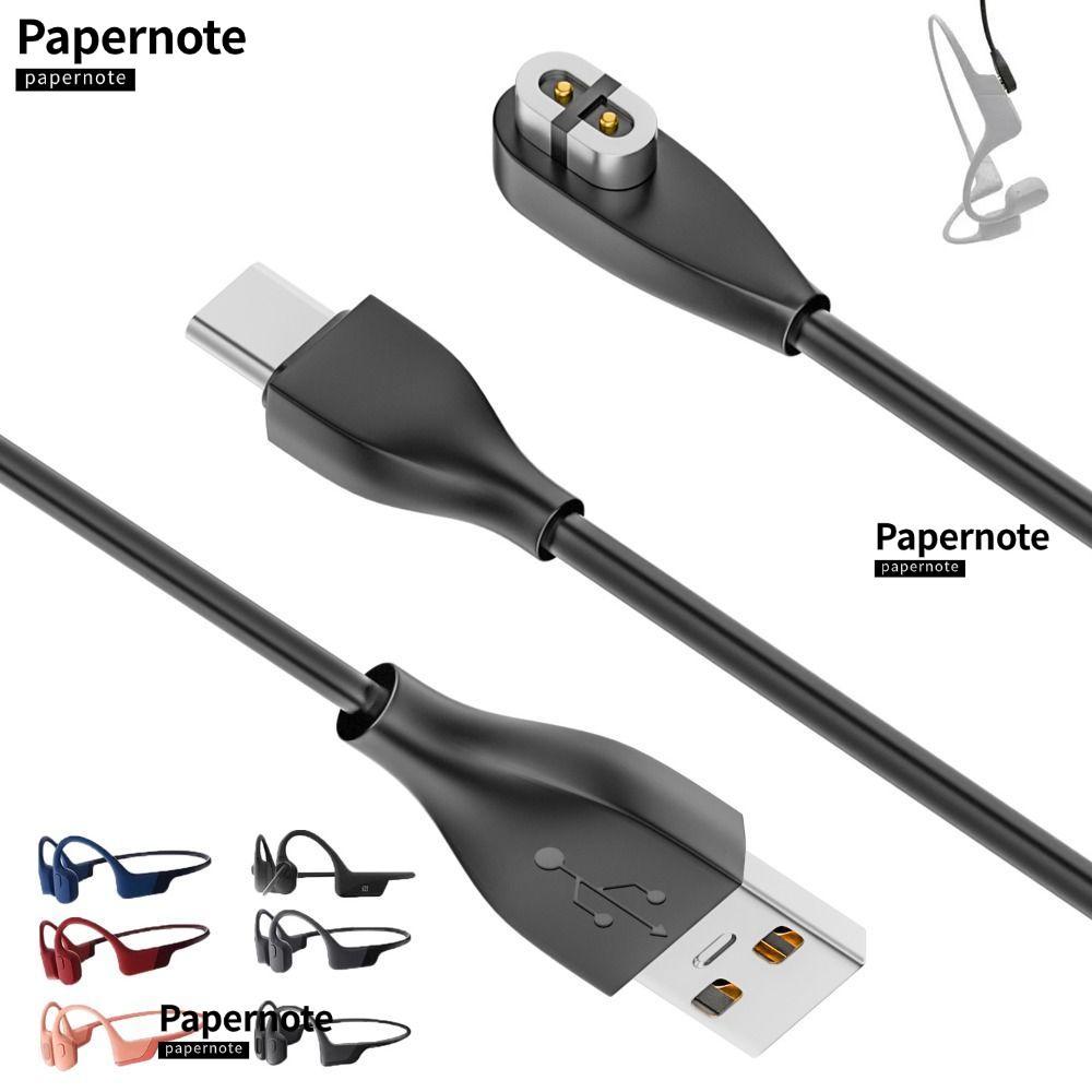 Bộ sạc tai nghe dẫn truyền xương GIẤY, Cáp sạc USB Type-C 100cm PVC, Dây nguồn tai nghe Bluetooth đa