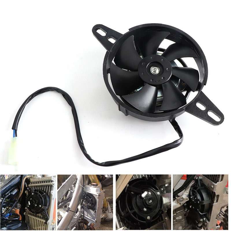 Motocross Quạt Làm Mát Dầu 200cc 250cc Động Cơ Tản Nhiệt Quạt 12V Cho ATV Quad Go Kart Buggy Enduro 