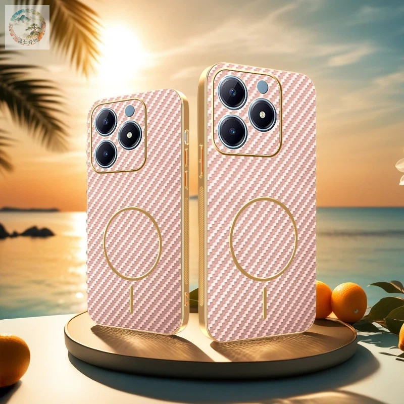 Vỏ chống sốc bằng sợi Carbon mạ điện cho Realme 15X / 15T / 15 Pro / 15 / 14 ProPlus / 14 Pro / 14 /