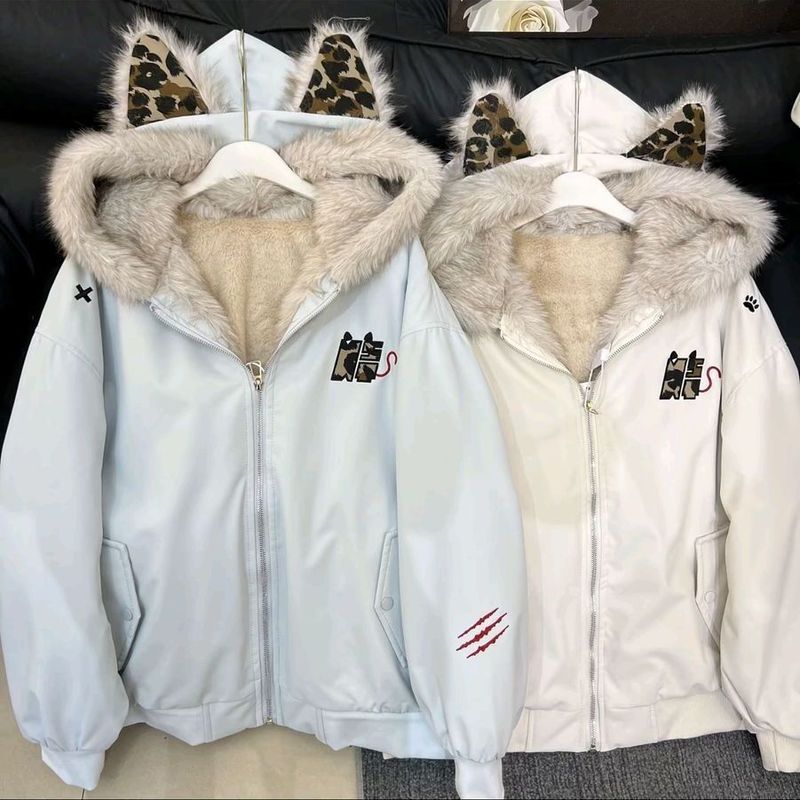 [Giáng sinh] American High Street - Áo khoác nam thiết kế Little Devil Cat Claw, thêu từ lông cừu dà