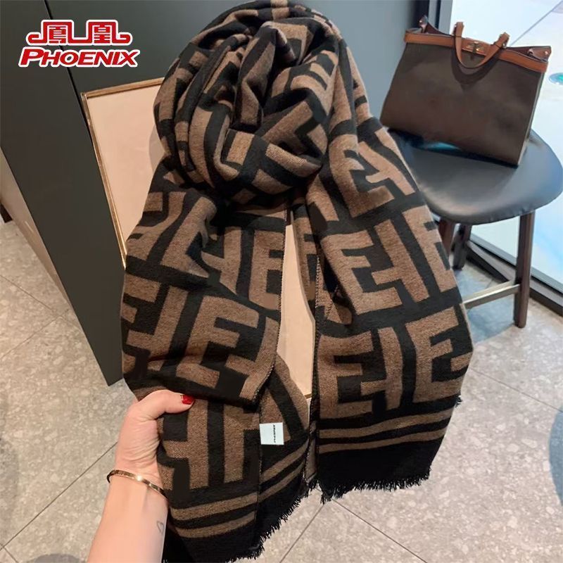 12.3 Phoenix PHOENIX Xe Đạp Đi Xe Đạp Khăn Trùm Đầu Khăn Mùa Đông Giả Cashmere Khăn Choàng Cao Cấp B