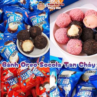  Bánh Oreo Tan Chảy Nhân Sữa Chua Bánh Oreo Socola Nhân Tan Chảy Mix Socola Dâu Tây Kẹo Oreo Bọc Sữa Chảy 3 Lớp 