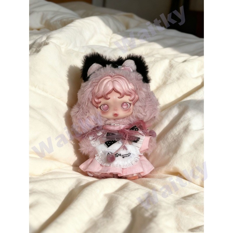 Waitky SKULL PANDA Soft Weave Garden Maid Set - Bộ trang phục búp bê 4 mảnh dễ thương và đáng yêu