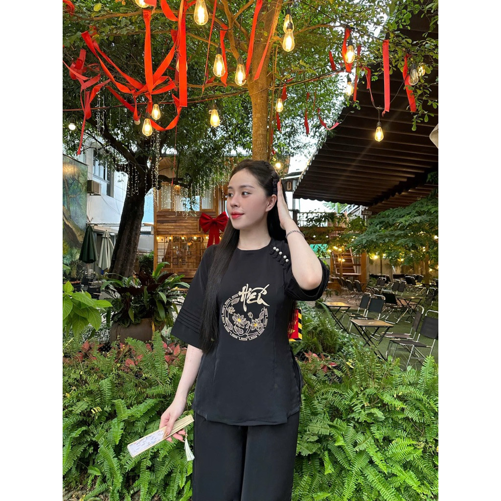 pháp phục lụa hiếu, lụa mango mềm mại, thời trang nữ