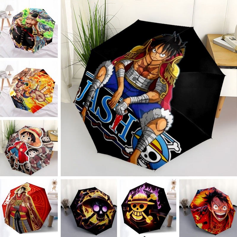 Ô dù mũ rơm One Piece UPF50 + Chống tia cực tím có thể gập lại chống gió di động ngoài trời