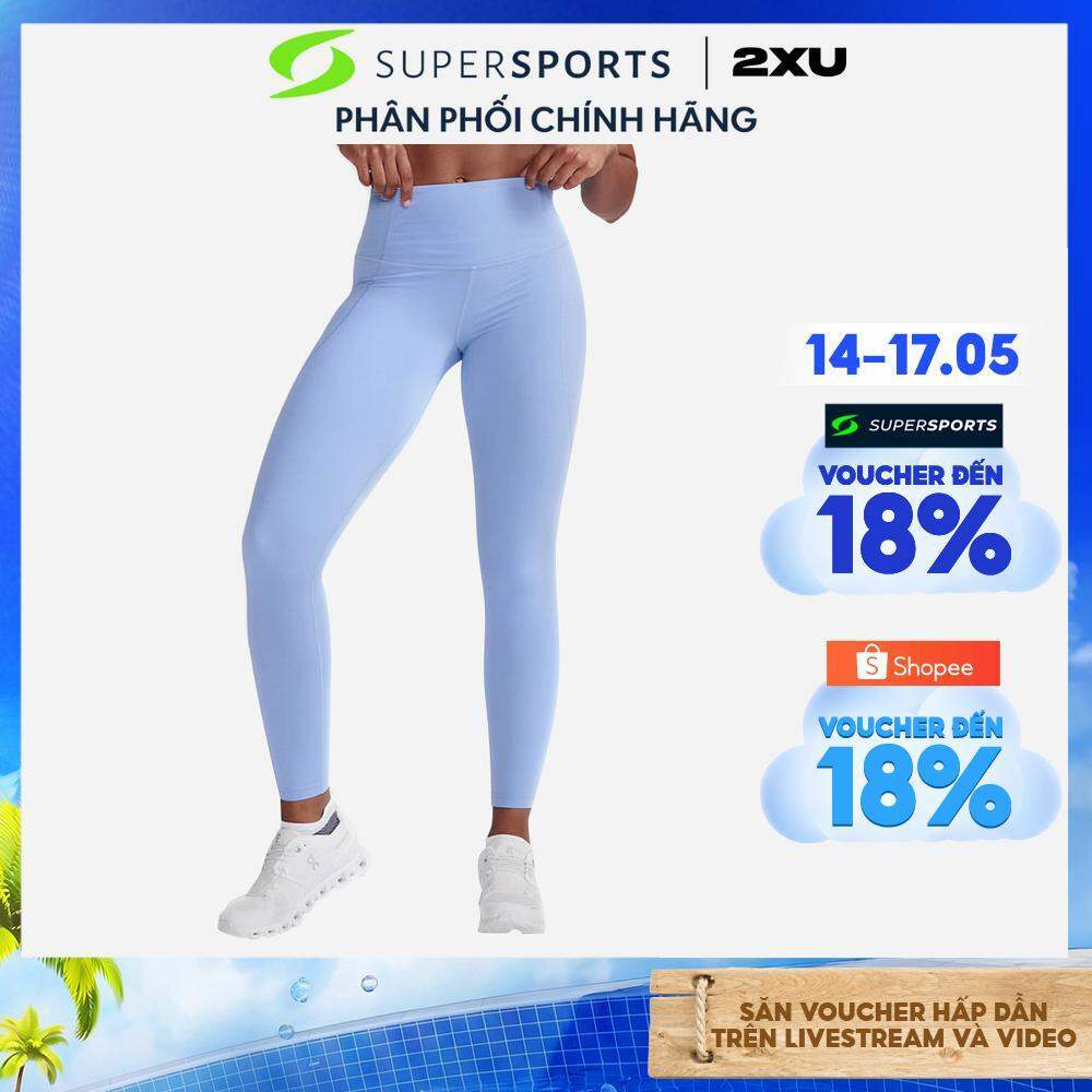 Quần Dài Bó Cơ Nữ 2XU Form Hi-Rise - Xanh Dương - WA7301b-HYG/HYG