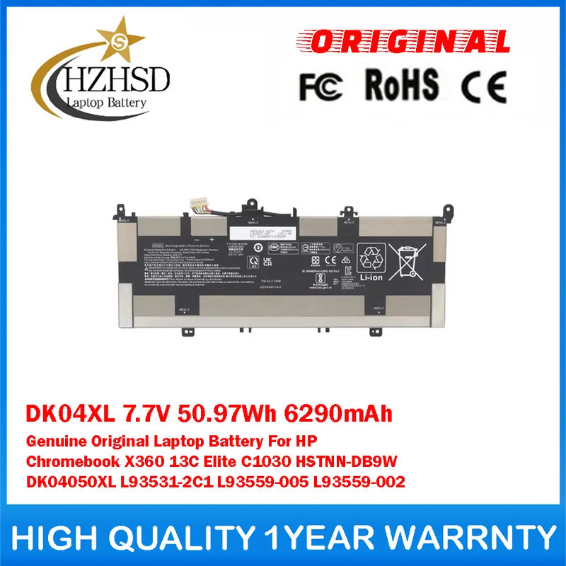 DK04XL 7.7V 50.97Wh 6290mAh Pin Laptop Chính Hãng Cho HP Chromebook X360 13C C1030 HSTNN-DB9W DK0405