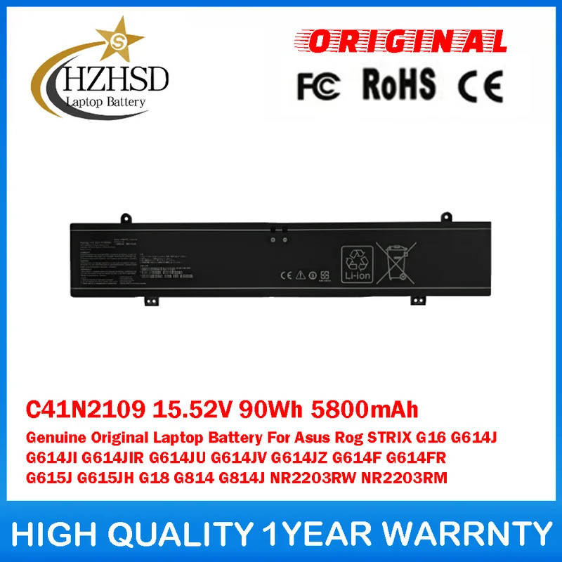 C41N2109 15.52V 90Wh 5800mAh Pin Laptop Chính Hãng Cho Asus Rog STRIX G614J G614JI G614JI G614JIR G6