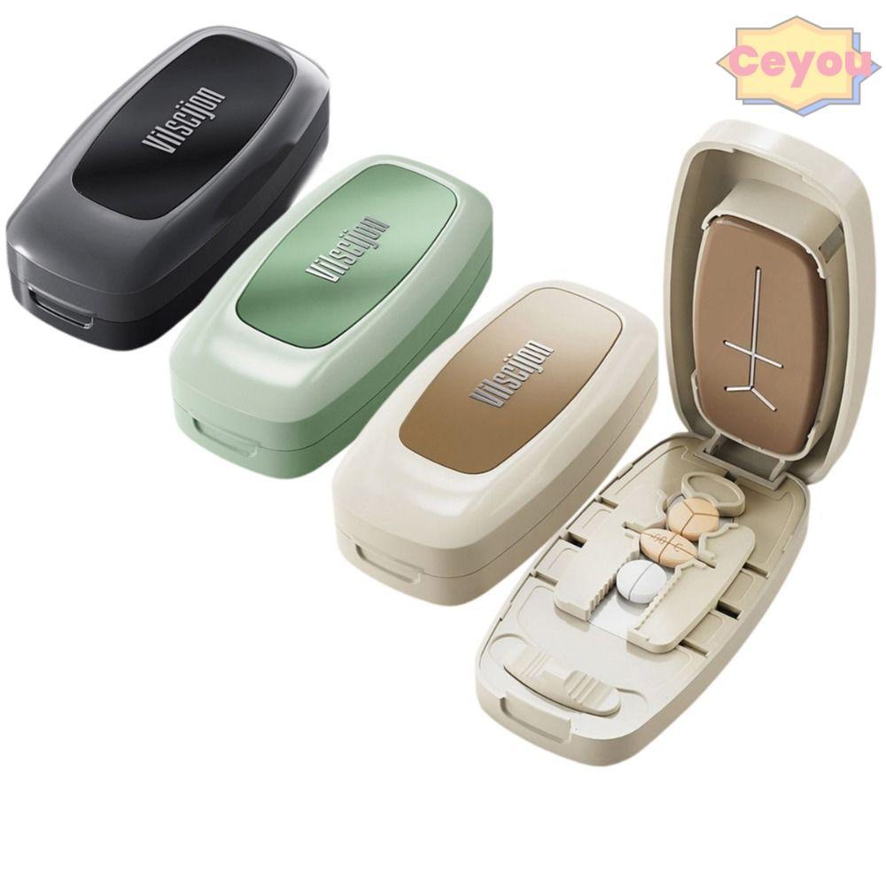 CEYOU Quartering Pill Divider, Divider Organizer Dustproof Pill Divider Storage Box, Bộ phận di động