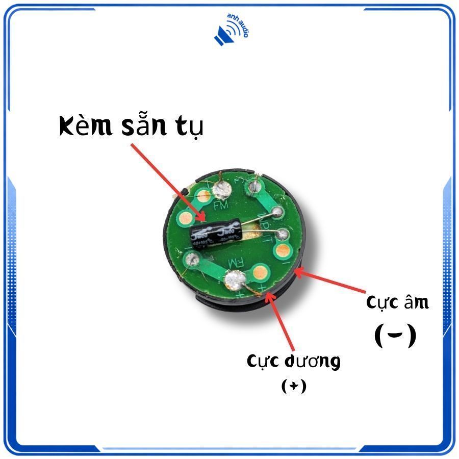 Tép thạch anh 10W có sẵn tụ cản treble, coil loa treble thạch anh 10W