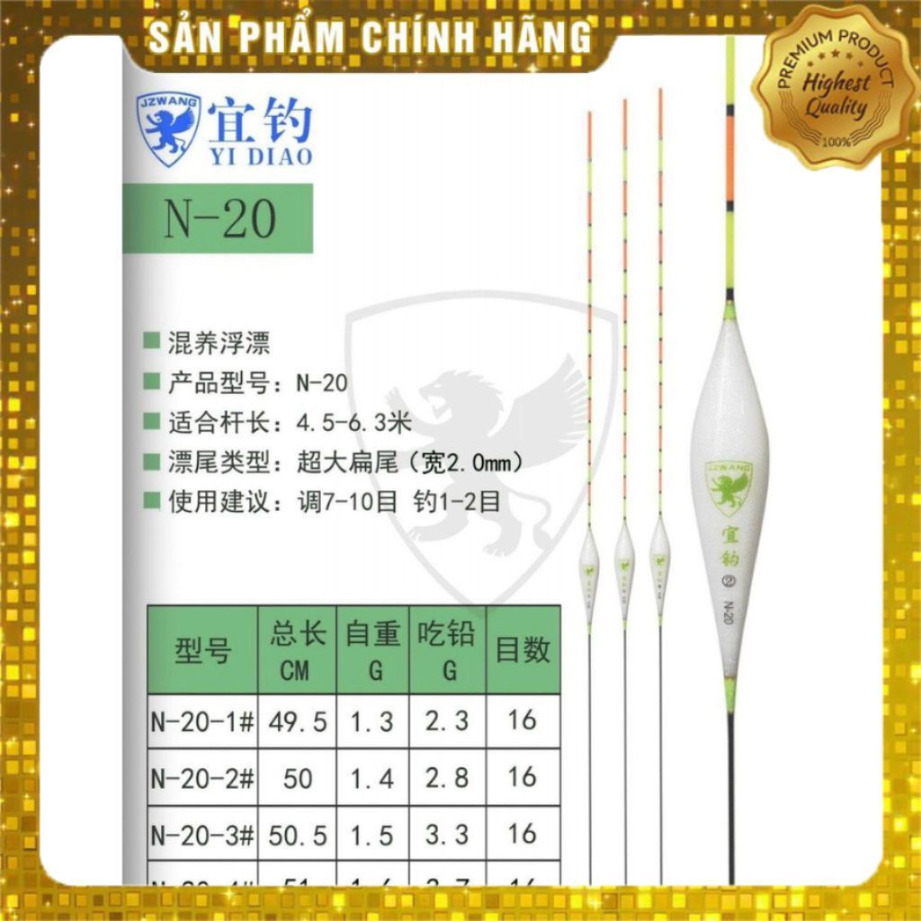 Phao Nghi Điếu N20 Cao Cấp