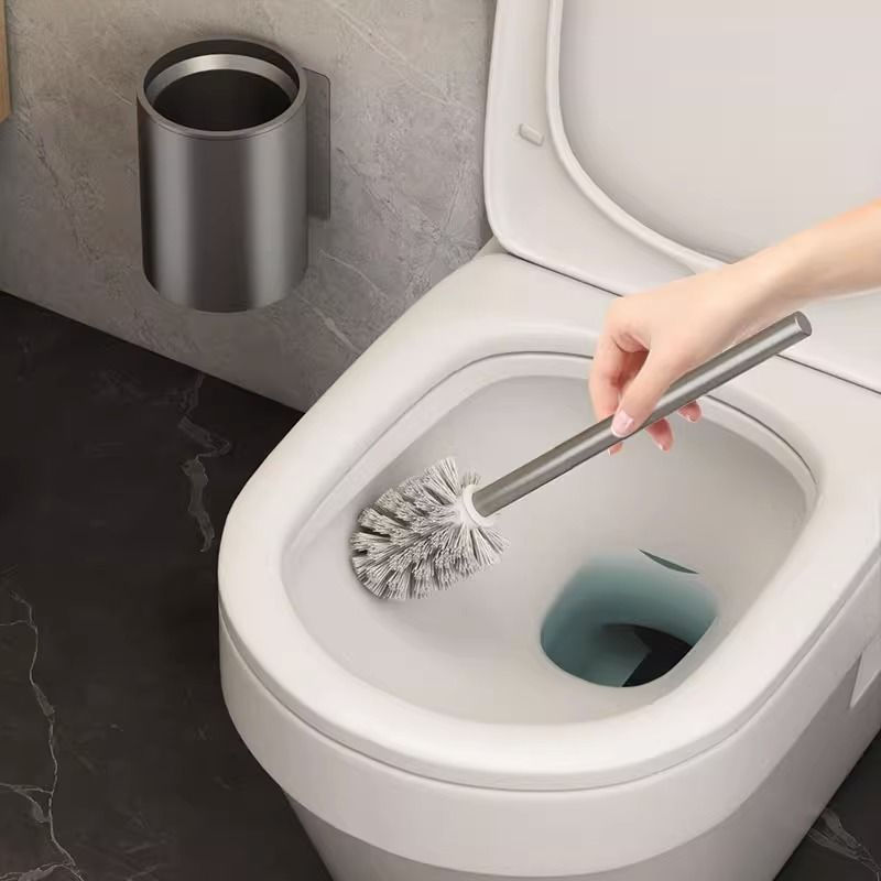 New Product#Bathroom Toilet Brush Space Aluminum No Dead Angle Toilet Cleaning Magic Brush Wall-Moun