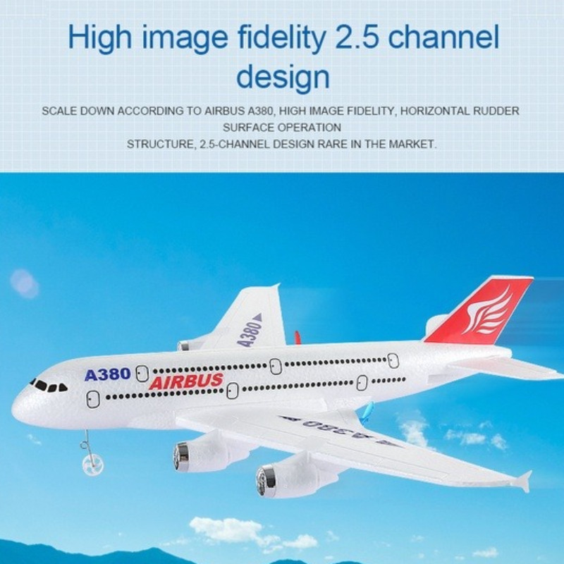 Máy bay điều khiển từ xa A380 MỚI: Máy bay Airbus Boeing 747 RC - Đồ chơi mô hình cánh cố định 2.4G 