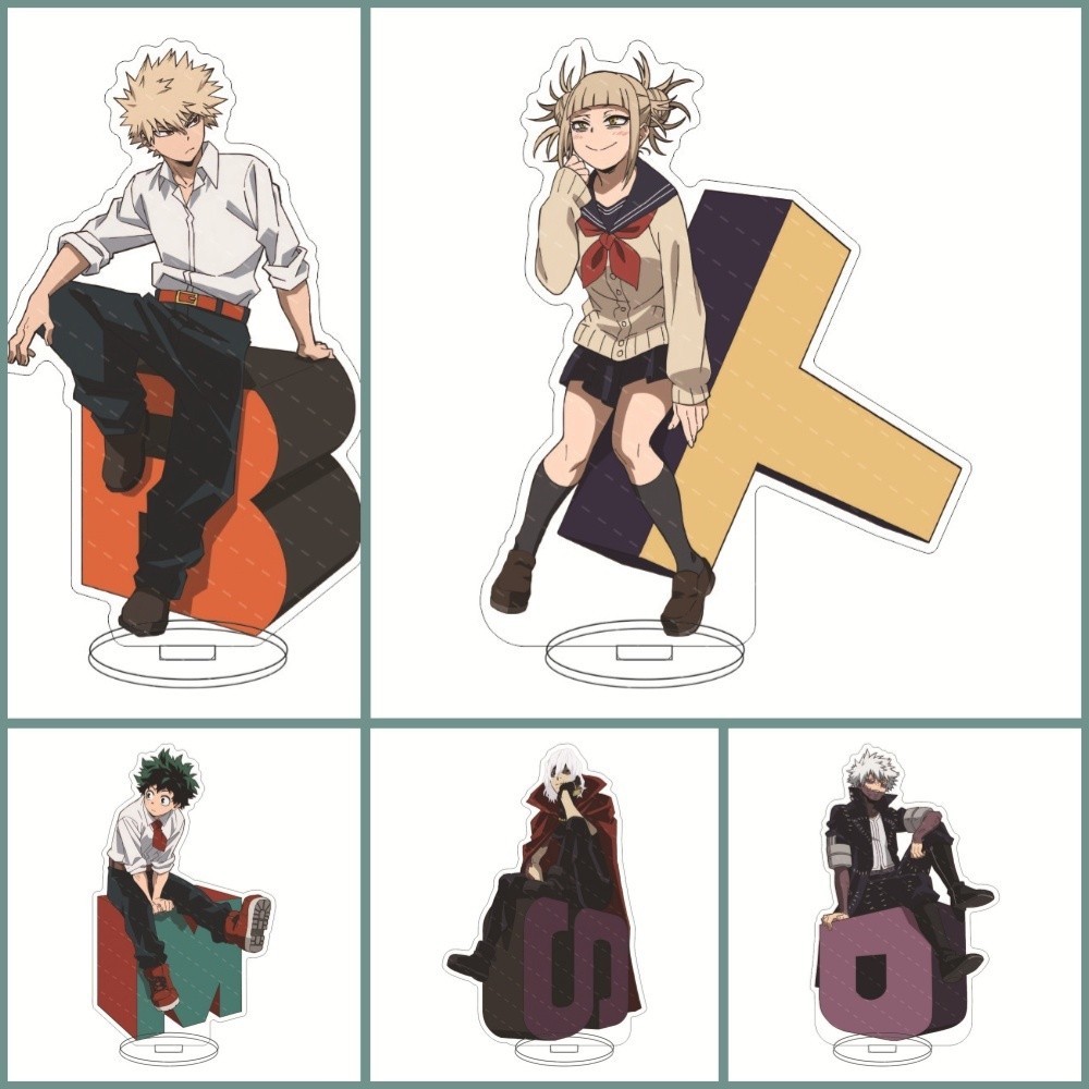 Mô hình Standee My Hero Academi Midoriya Izuku Bakugou Katsuki Phụ kiện trang trí để bàn góc học tập