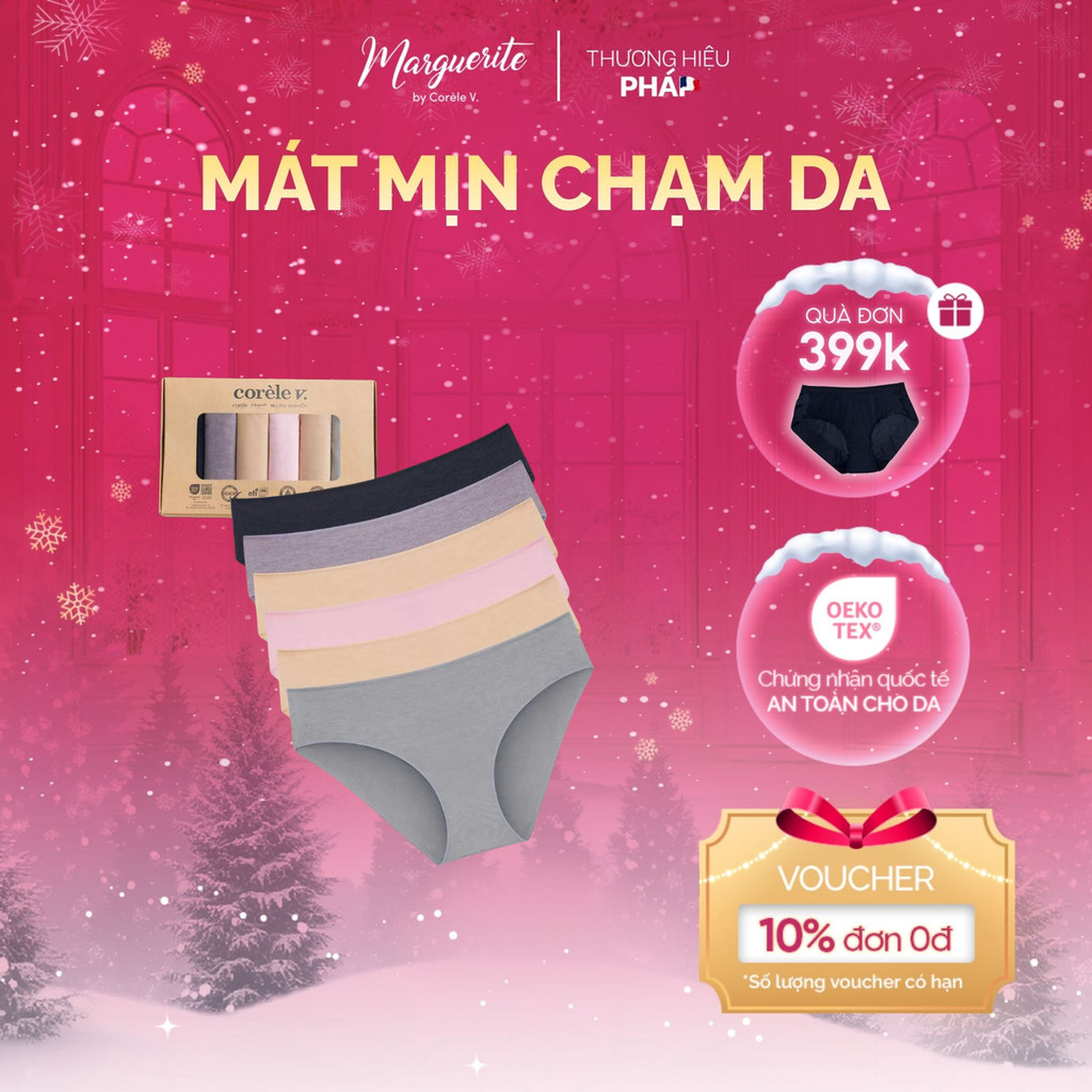   Combo 6 QUẦN TIẾT KIỆM  quần lót nữ chất vải sợi sồi  Modal tự nhiên mềm mát chuẩn OEKO-TEX | CORÈLE 02268 