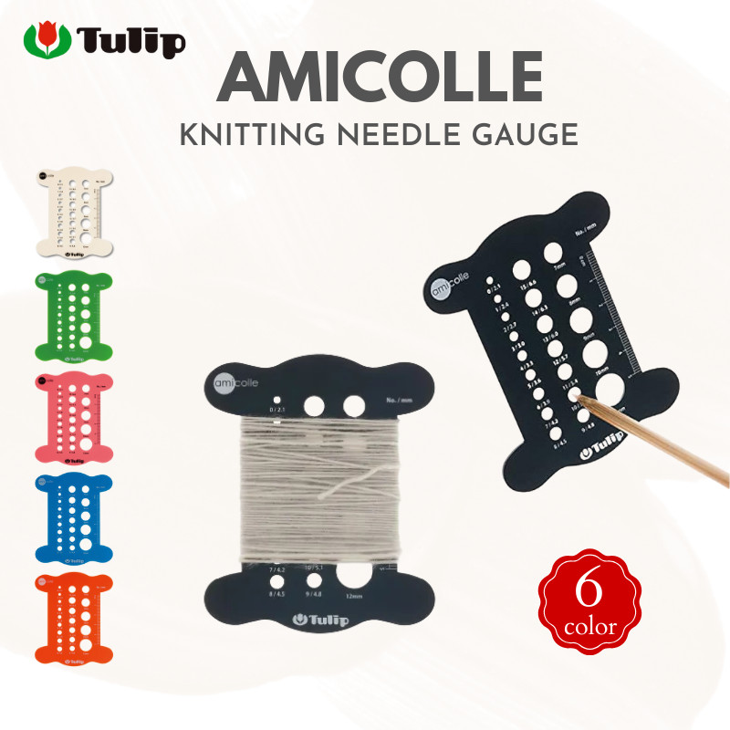 TULIP AMICOLLE Knitting Needle Gauge - Various Colors, Japan Craft, DIY, Sewing, Knitting, Handicraf