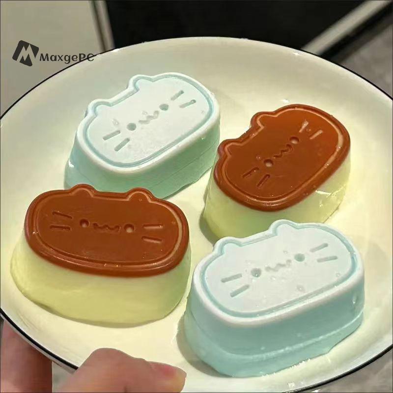 [Max-t] 4 Khoang Bánh Phô Mai Mèo Khuôn Silicon DIY Sô Cô La Bánh Ngọt Máy Nướng Bánh Dụng Cụ Trang 