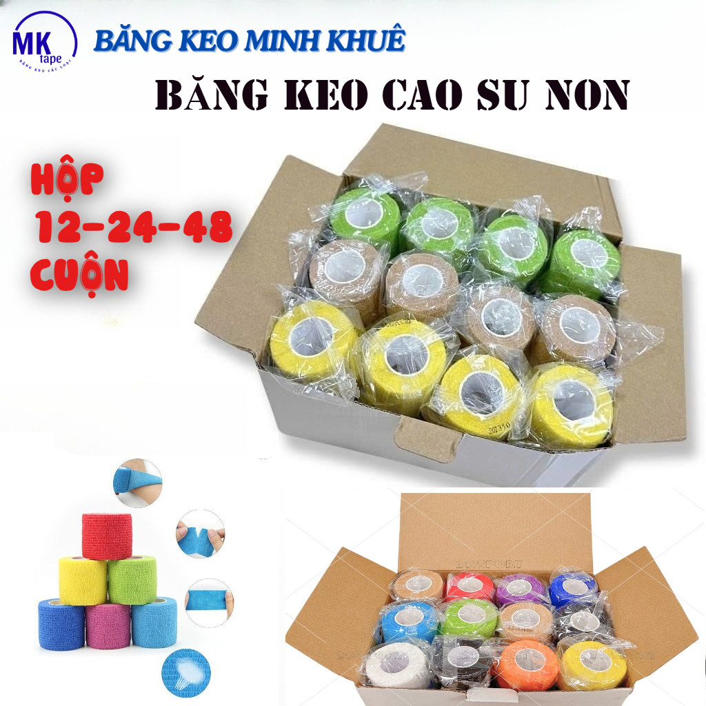 Combo sỉ băng keo thể thao 12 / 24 / 48 cuộn – Sports Tape dán cơ, chống trượt