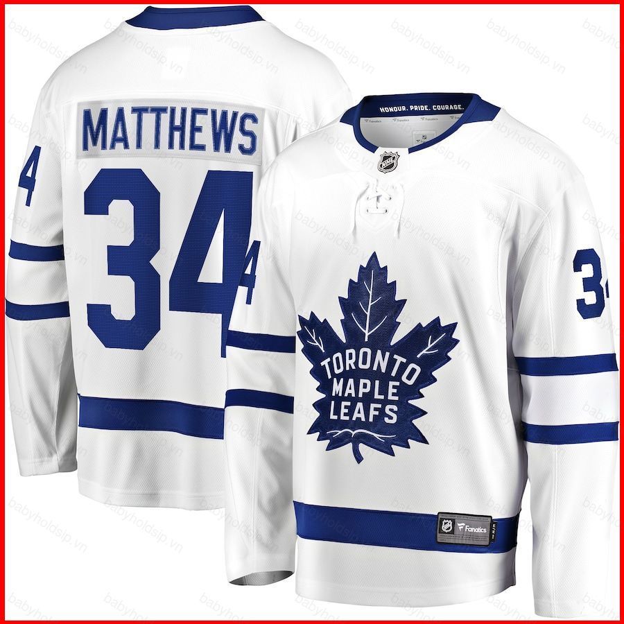 Áo phông dài tay chính thức của Auston Matthews -Toronto Maple Leafs, phù hợp mọi kích cỡ, dành cho 