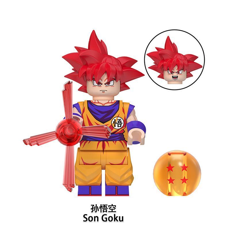 2025 Sản phẩm mới Dragon Ball Tương thích Búp bê Lego Son Goku Super Saiyan Khối xây dựng Hit Vegeta