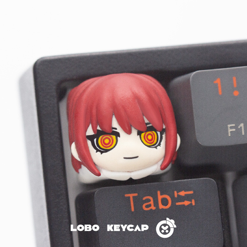 Keycap Artisan Chainsaw Man Makima (Thợ Săn Quỷ) Nhựa Epoxy - Nút Bàn Phím Cơ Anime Quỷ Chi Phối - L