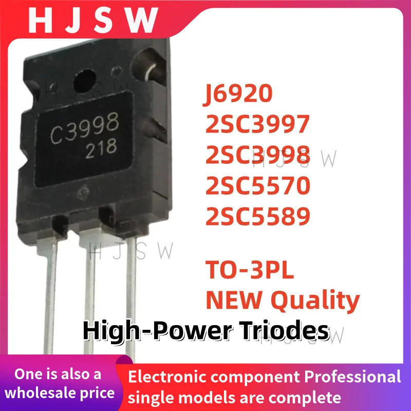 5 Chiếc J6920 2SC3997 2SC3998 2SC5570 2SC5589 J6920 C3997 C3998 C5570 C5589 TO-3PL Bộ ba công suất c