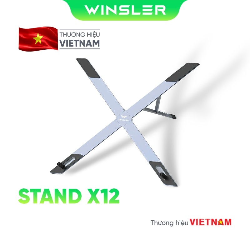 Giá Đỡ Laptop Máy Tính Bảng Winsler Stand X12 Hợp Kim Nhôm Gấp Gọn