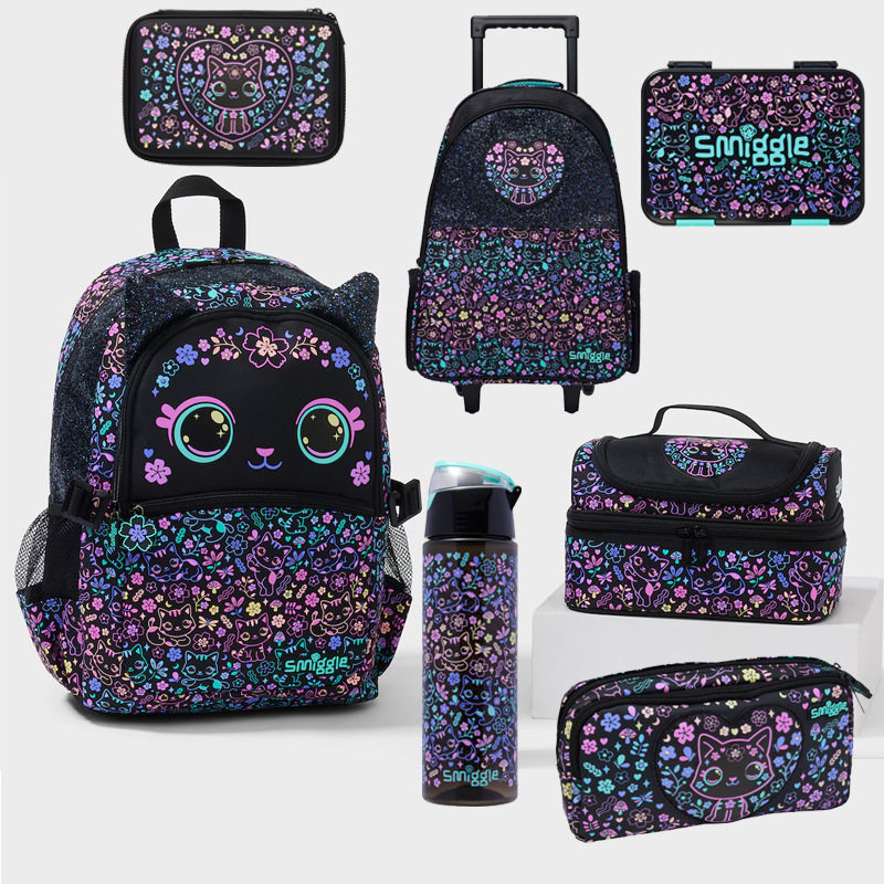 Túi đi học Smiggle Ba lô sức chứa lớn Ba lô bé gái