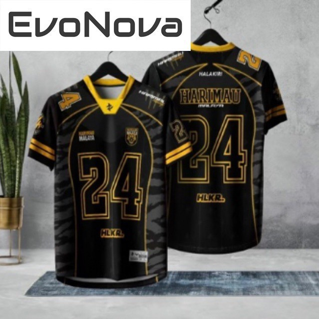 NFL LYCRA HARIMAU MALAYA 2024 [Tùy chỉnh miễn phí] Áo thun NFL Edition Jersey Áo sơ mi nam / Cổ áo c