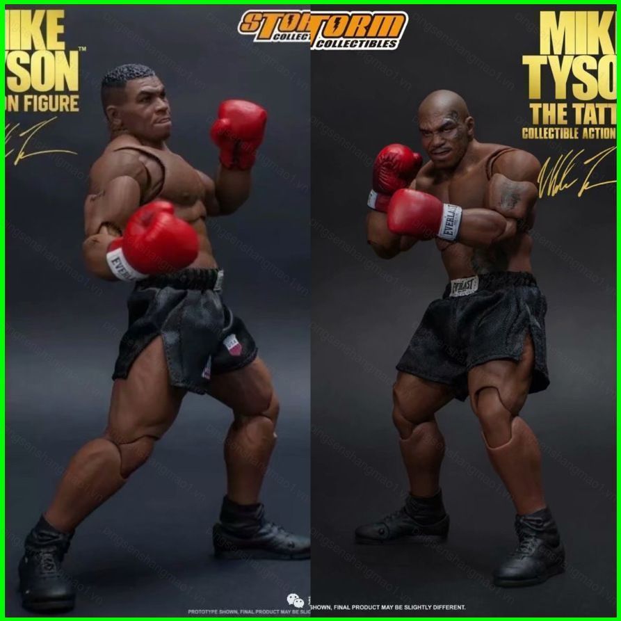 PS1 Champ Mike Tyson Hành Động Hình Khớp Là Di Động Thay Thế Đầu Mô Hình Búp Bê Đồ Chơi Trang Trí Qu