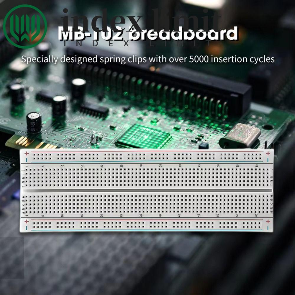 INDEX LIMIT MB-102 Breadboard, 830 Tie Points Red & Blue Wires 830-Hole Breadboard, Bộ dây cáp Jumpe