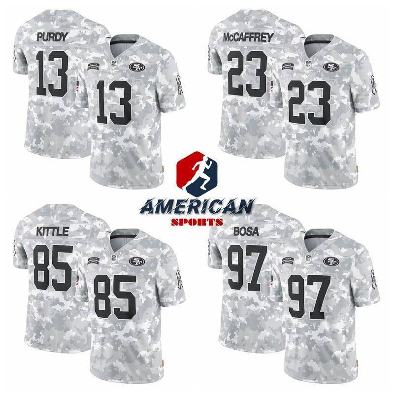 Nam Áo Bóng Đá Mỹ San Francisco 49ers 2024 Arctic Camo