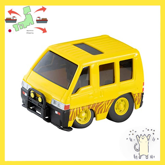 [Japanese Version] TOMYTEC ChoroQ Q's QS-08a Mitsubishi Delica Star Wagon 4WD Yellow - Completed
