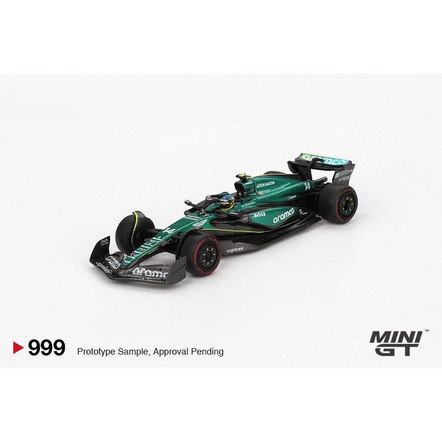 [HÀNG CÓ SẴN] Mô hình xe Mini GT 1:64 Aston Martin AMR24 #14 Fernando Alonso 2024 F1 2024 Bahrain GP