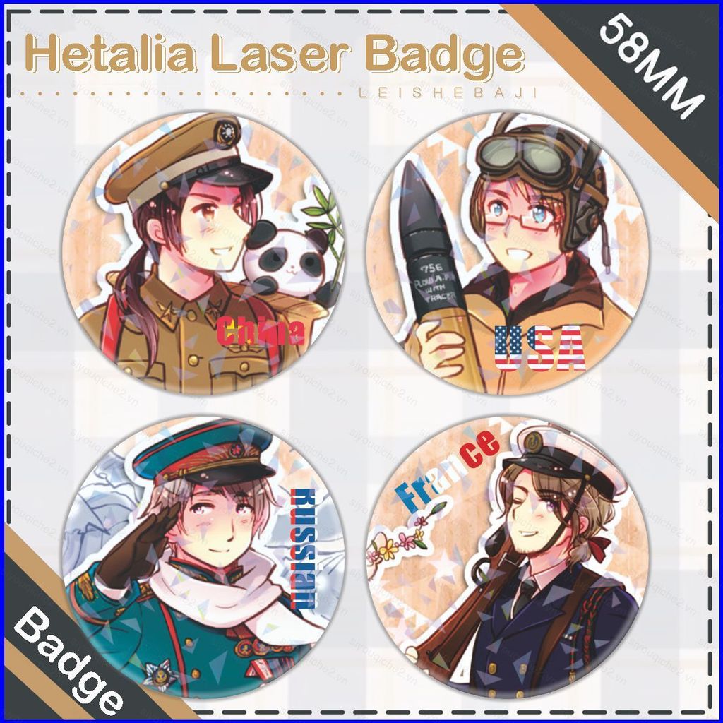 SV Hetalia World Laser Huy Hiệu Quà Tặng Cho Bé Gái Anime Bộ Sưu Tập Quà Lưu Niệm Italia Ludwig Hond