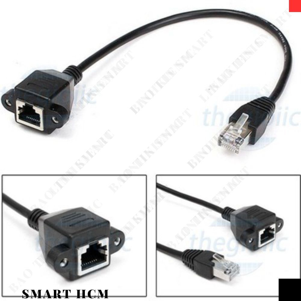 Dây Cáp RJ45 Đực To RJ45 Cái Dài 30cm Smart. HCM City