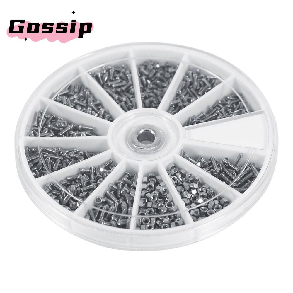 GOSSIP Ốc vít nhỏ Dây đai ốc, Đai ốc đa dạng để bảo trì kính mắt Vít Mini cho thiết bị chính xác Bộ 