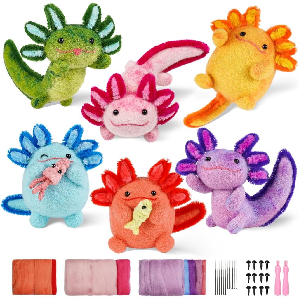 Bộ nỉ kim MOREJMTT, Bộ dụng cụ nỉ kim động vật 6 chiếc, Dụng cụ nỉ kim nỉ len Tấm xốp, Đồ dùng dự ti